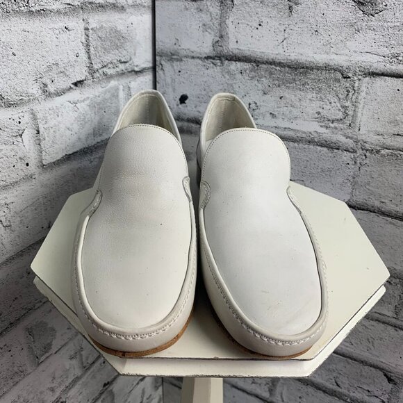 Bally Shoes - Bally Siesta Caribe White Leather Flat Loafers